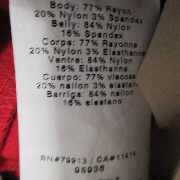 Motherhood Maternity NEW red pants, pull on, ankle length, tapered legs size L - Picture 3 of 10